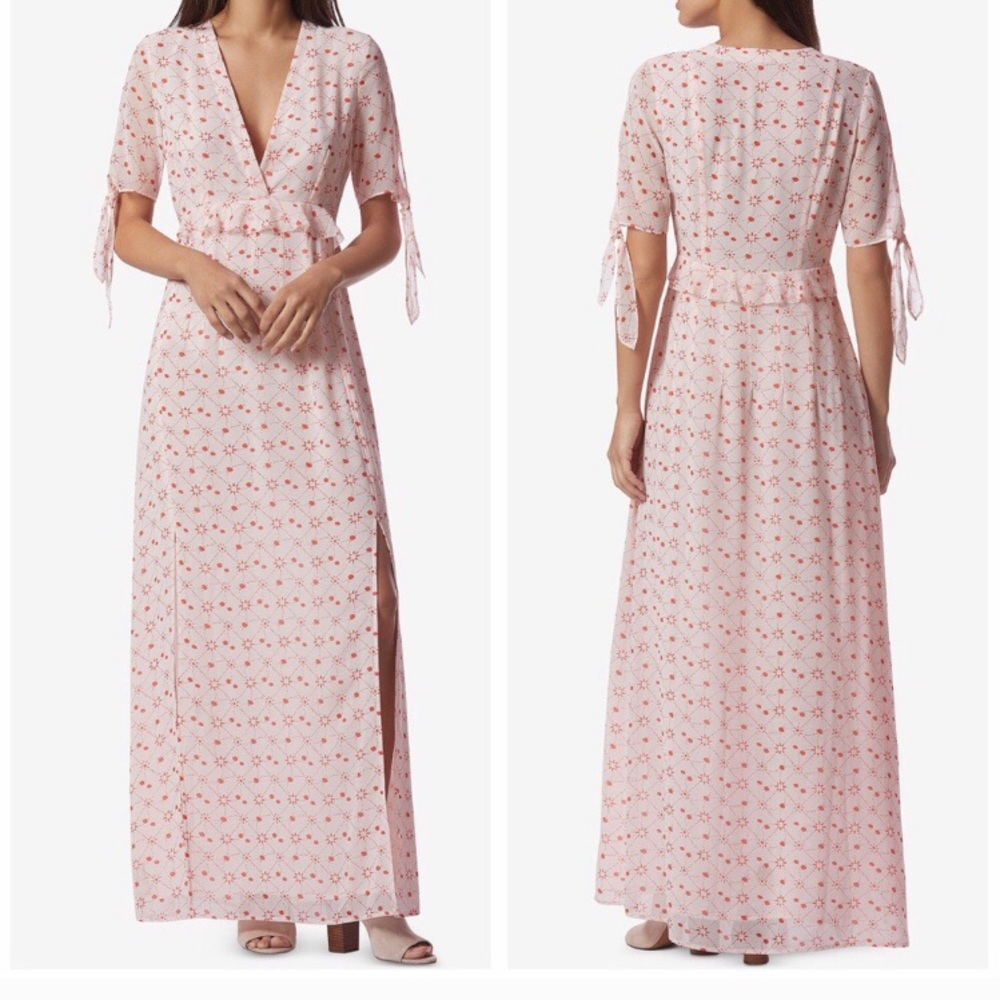 AVEC LES FILLES Pink Midi Dress Medium